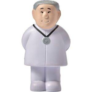 Anti-stress 'médecin' blanc personnalisable avec logo