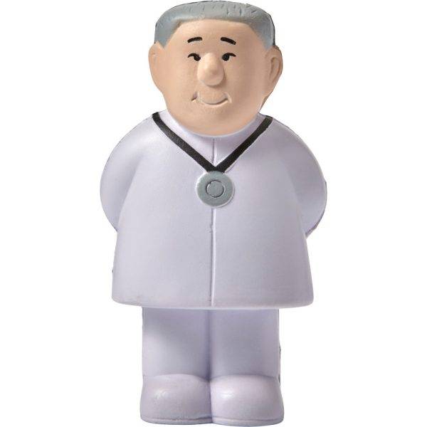 Anti-stress 'médecin' blanc personnalisable avec logo
