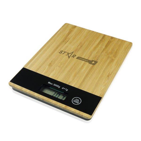 Balance de cuisine avec partie avant en bambou | Beck personnalisable