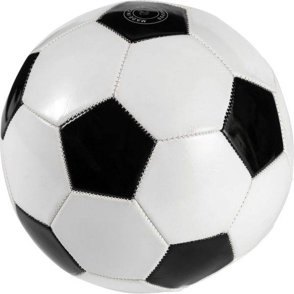 Ballon de foot noir-blanc personnalisable avec logo