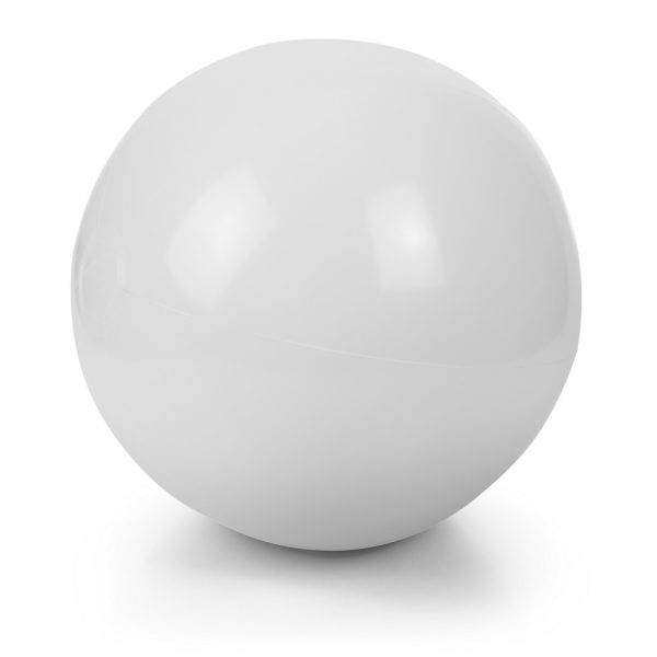 Ballon de plage gonflable Brianda blanc personnalisable avec logo