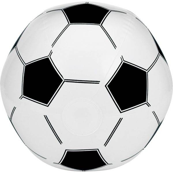 Ballon de plage gonflable 'football' blanc personnalisable avec logo
