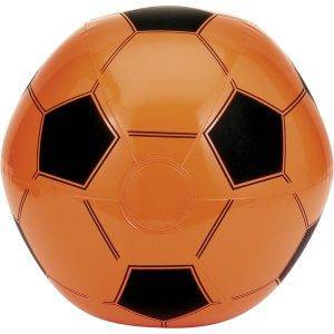 Ballon de plage gonflable 'football' orange personnalisable avec logo