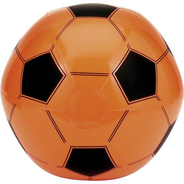 Ballon de plage gonflable 'football' orange personnalisable avec logo
