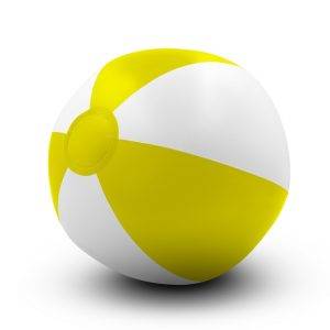 Ballon de plage gonflables | Spencer jaune personnalisable avec logo
