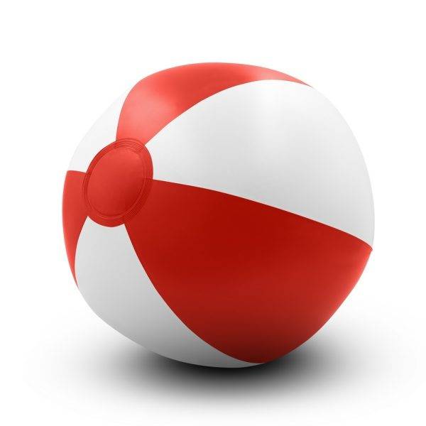 Ballon de plage gonflables | Spencer rouge personnalisable avec logo