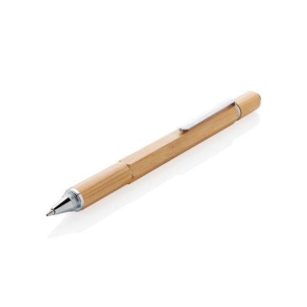 Bamboo 5 in 1 toolpen brun personnalisable avec logo