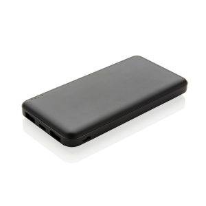 Batterie de secours de poche 10.000 mAh noir personnalisable avec logo