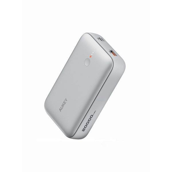 Batterie externe 20000 mAh, Aukey argent personnalisable avec logo