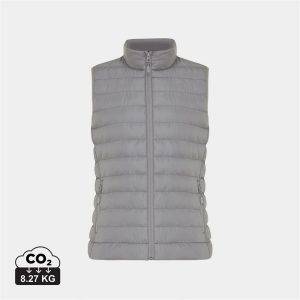 Bodywarmer femme en polyester recyclé IQONIQ Meru gris personnalisable – réf. T4702.035.XXL