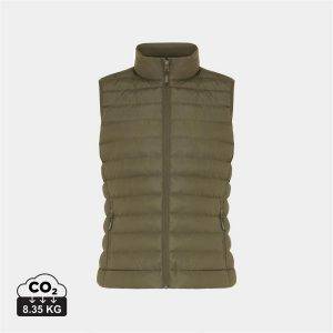 Bodywarmer femme en polyester recyclé IQONIQ Meru kaki personnalisable – réf. T4702.020.XXL