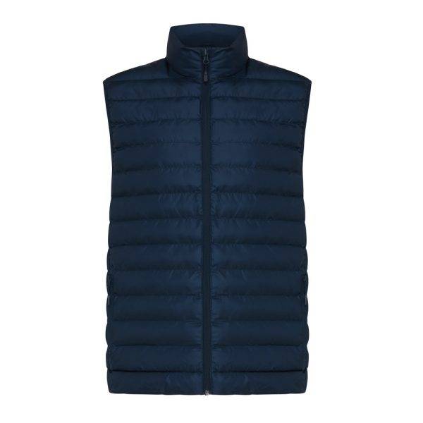 Bodywarmer homme en polyester recyclé IQONIQ Meru bleu personnalisable – réf. T1702.002.XXXL