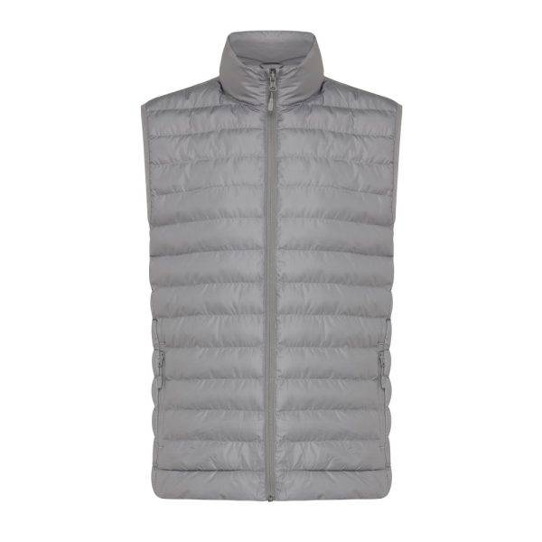 Bodywarmer homme en polyester recyclé IQONIQ Meru gris personnalisable – réf. T1702.035.S