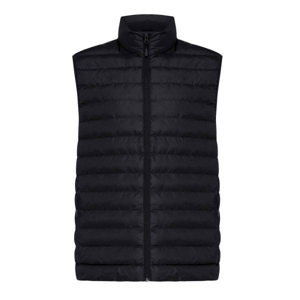 Bodywarmer homme en polyester recyclé IQONIQ Meru noir personnalisable – réf. T1702.001.S