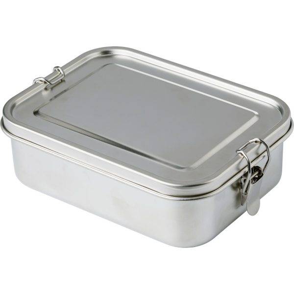 Boîte à lunch 1100 ml argent personnalisable avec logo