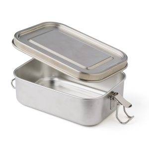 Boîte à lunch 750 ml argent personnalisable avec logo