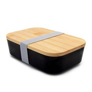 Boîte à lunch 850 ml | Weston noir personnalisable avec logo