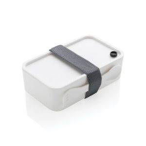Boîte à Lunch en PP avec cuichette blanc personnalisable avec logo