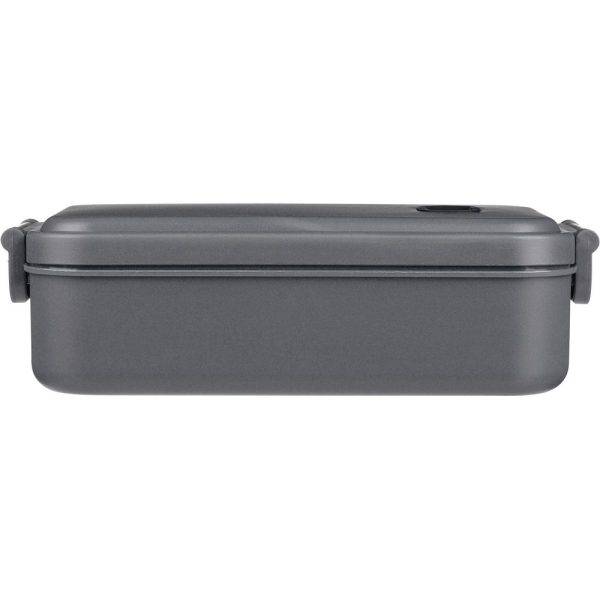 Boîte à lunch gris personnalisable avec logo
