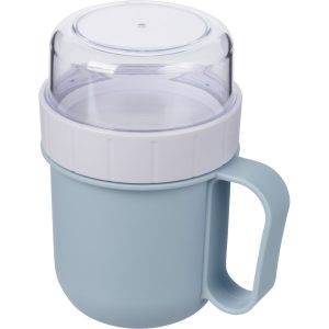 Boîte alimentaire de 450 ml bleu clair personnalisable avec logo