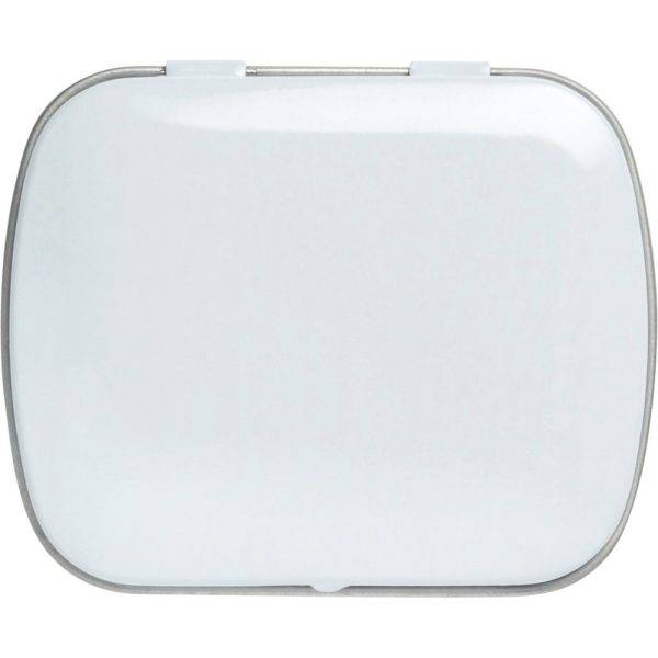 Boîte de bonbons à la menthe blanc personnalisable avec logo