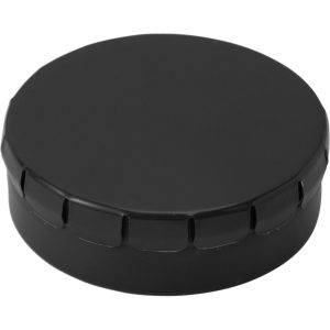 Boîte en metal de bonbons à la menthe noir personnalisable avec logo