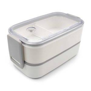Boîtes à lunch 2 pcs, 2x700 ml, couverts | Cash blanc personnalisable