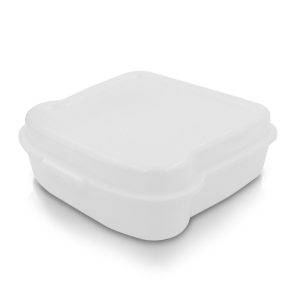 Boîtes à lunch 'sandwich' 450 ml Saffo blanc personnalisable avec logo