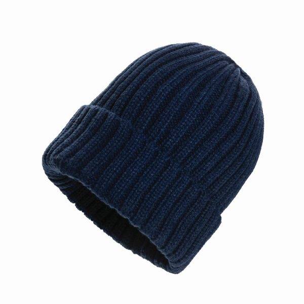 Bonnet à double côte et revers AWARE Polylana Kennedi personnalisable – réf. P453.3825