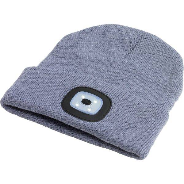 Bonnet d'hiver avec lumière COB graphite personnalisable avec logo