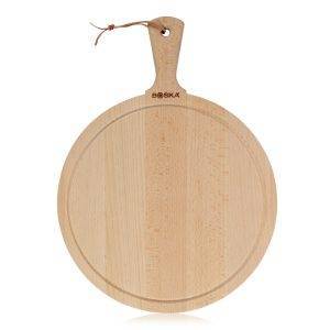 BOSKA Planche de service ronde Amigo L brun personnalisable avec logo