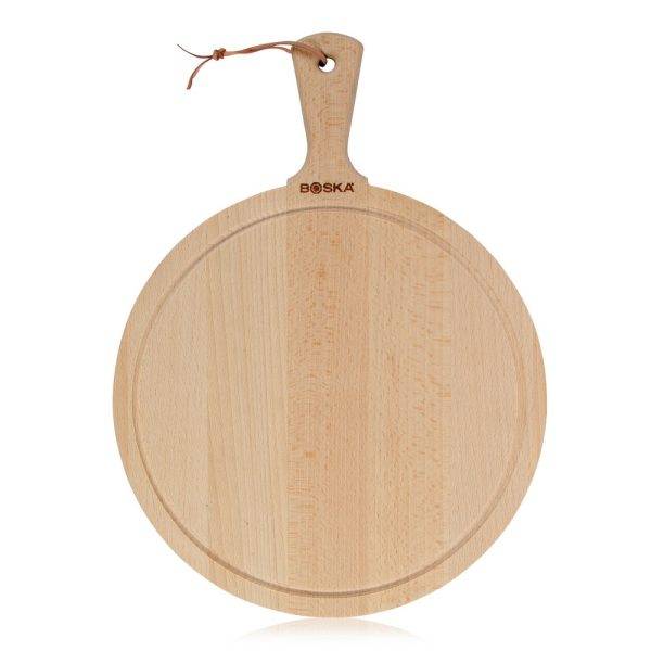 BOSKA Planche de service ronde Amigo L brun personnalisable avec logo