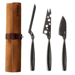 BOSKA Set couteaux à fromage Monaco+ noir personnalisable avec logo