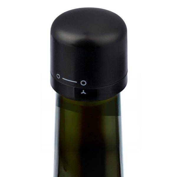 Bouchon de bouteille noir personnalisable avec logo