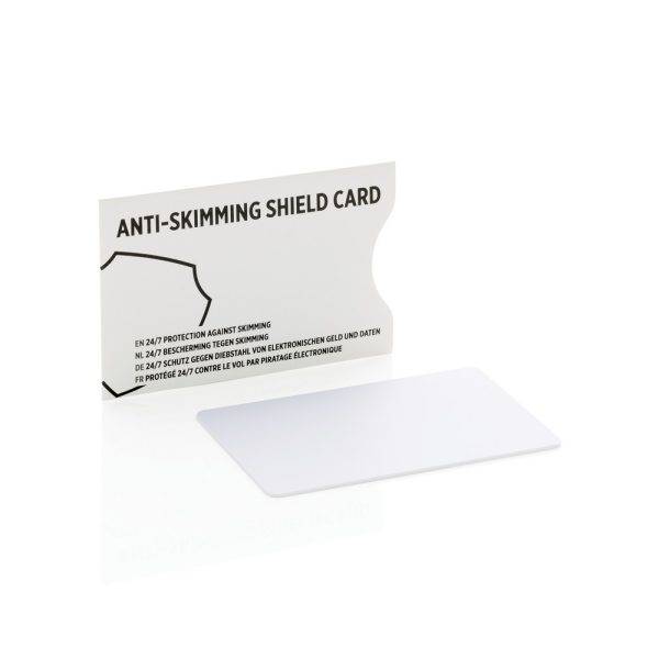 Bouclier anti RFID avec puce de brouillage blanc personnalisable