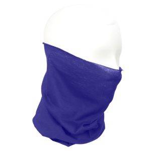Bouclier de visage et de cou Oskarine bleu personnalisable avec logo
