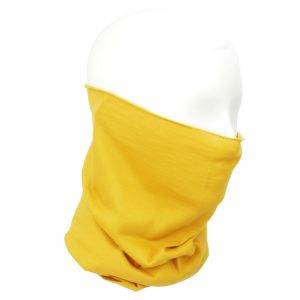 Bouclier de visage et de cou Oskarine jaune personnalisable avec logo