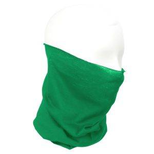 Bouclier de visage et de cou Oskarine vert personnalisable avec logo