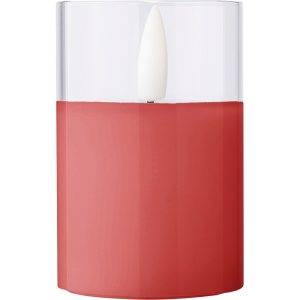 Bougie LED rouge personnalisable avec logo