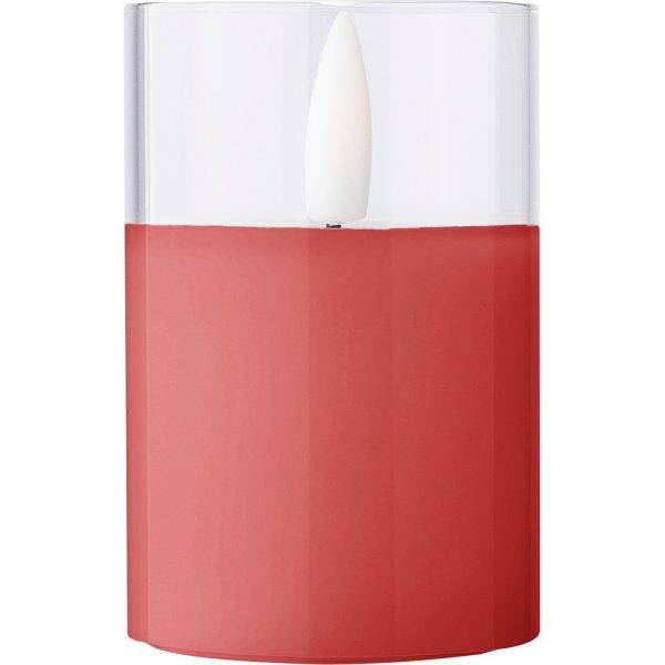 Bougie LED rouge personnalisable avec logo