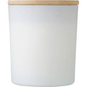 Bougie parfumée blanc personnalisable avec logo – réf. V1196-02
