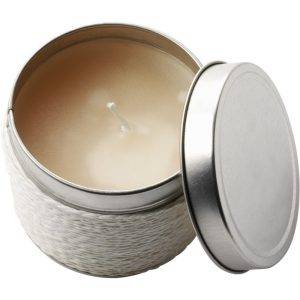 Bougie parfumée blanc personnalisable avec logo – réf. V5282-02
