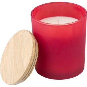 Bougie parfumée rouge personnalisable avec logo – réf. V1196-05
