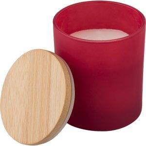 Bougie parfumée rouge personnalisable avec logo – réf. V1199-05