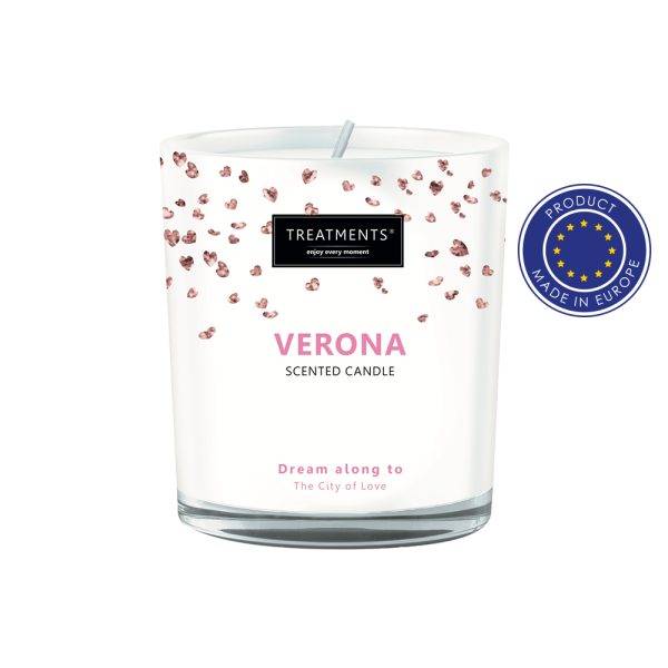 Bougie parfumée TREATMENTS rose personnalisable avec logo