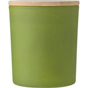 Bougie parfumée vert personnalisable avec logo – réf. V1196-06