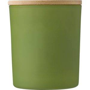 Bougie parfumée vert personnalisable avec logo
