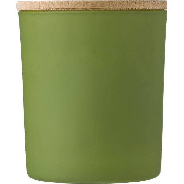 Bougie parfumée vert personnalisable avec logo