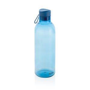Bouteille 1L en rPET RCS Avira Atik bleu personnalisable avec logo