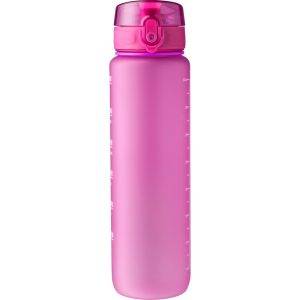 Bouteille de motivation RPET 1000 ml fuchsia personnalisable avec logo